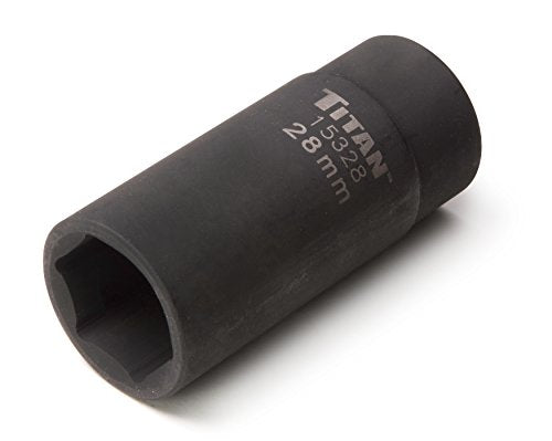 Titan 15328 28mm 1/2" Drive 6 Point Axle Nut Socket - size: 28mm