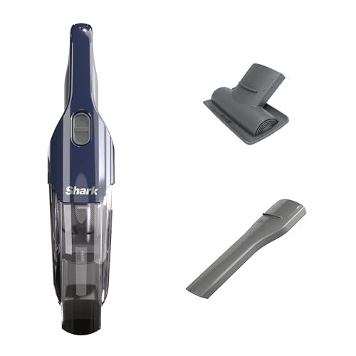 Shark Cyclone PET Handheld Vacuum | HyperVelocity Suction | Powerful Pet Hair, Home & Car Cleaning | USB Rechargable| Lightweight | Crevice Tool & Multi Surface Pet Tool | Navy Blue/Grey | CH701 - color: Blue