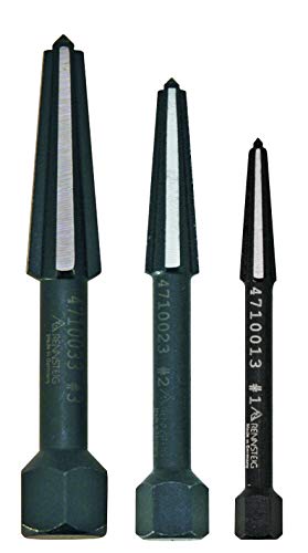 KNIPEX Rennsteig - Screw Extractor Double Edged Set 3 Parts (Size 1-3 In Plastic Tube) (9R4719033)