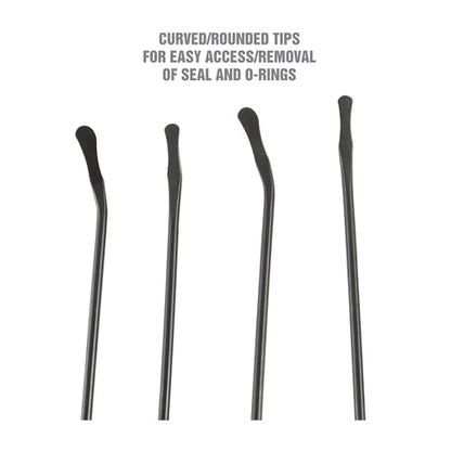 OEMTOOLS 4-Piece O Ring and Seal Removal Pick Set, Short & Long Spoon Type