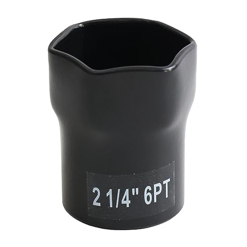 2-1/4 Inch, 6-Point Truck Axle Wheel Bearing Socket, For Axle Nut Socket Set (2-1/4" 6PT) - size: 2-1/4" 6PT