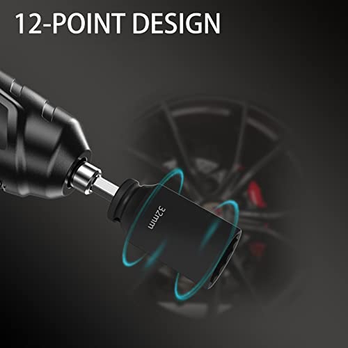 5PCS 1/2 Inch Drive Deep Spindle Axle Nut Impact Socket Set | 12 Point Metric, CR-MO, 30mm 32mm 34mm 35mm 36mm