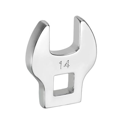 HARFINGTON Drive Crowfoot Wrench 3/8 Inch 14mm Metric Flare Nut Wrench CR-V Steel Electroplating Open End Crowfoot Spanner for Automotive Repair Mechanics, Bright Silver - size: 3/8 Inch x 14mm