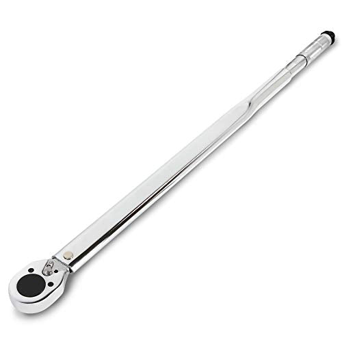 Powerbuilt 3/4-Inch Micrometer Torque Wrench, 100-600 Foot/Pounds, Reversible Ratchet Clicks, Lockable - 641434 - size: 3/4 in.