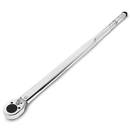 Powerbuilt 3/4-Inch Micrometer Torque Wrench, 100-600 Foot/Pounds, Reversible Ratchet Clicks, Lockable - 641434 - size: 3/4 in.