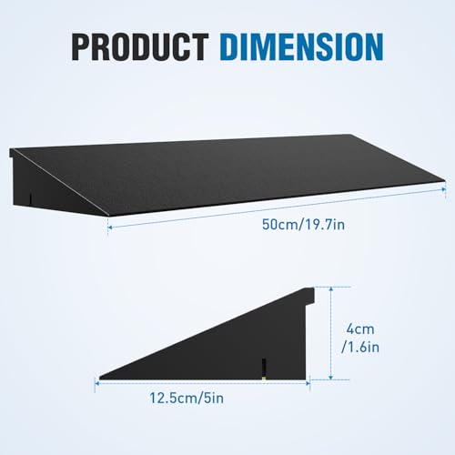 Nilight 1.6" Rise Threshold Ramp for Doorways, 19.7" Wide Low Profile Rubber Smooth Access Door Ramp for Doorway, Curb, Home Steps, Bathroom - size: 1.6" Rise