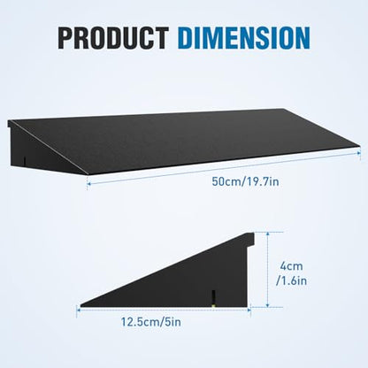 Nilight 1.6" Rise Threshold Ramp for Doorways, 19.7" Wide Low Profile Rubber Smooth Access Door Ramp for Doorway, Curb, Home Steps, Bathroom - size: 1.6" Rise
