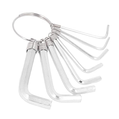 8Pcs Hex Key Wrench Set, Metric 1.5 2 2.5 3 3. 4 6mm Steel Hand Tool with Wear Resistance, for Mechanical Automotive Electronics Home Workplace