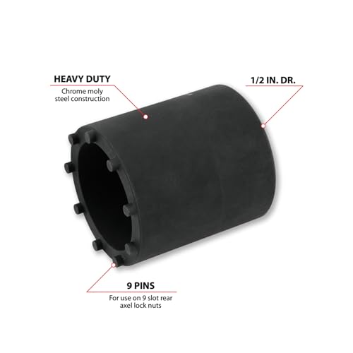 Performance Tool W83006 Axle Nut Socket (1/2-Inch Drive 9 Lug GM)