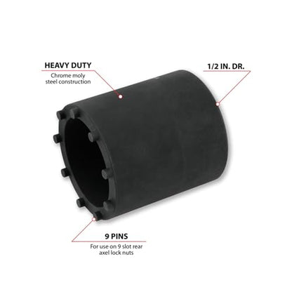Performance Tool W83006 Axle Nut Socket (1/2-Inch Drive 9 Lug GM)