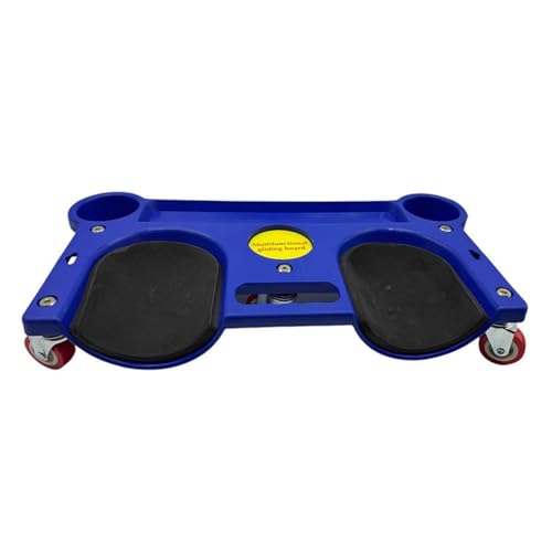 Heavy Duty Rotating Casters Wheel Kneeling Pad for Auto Repair and Flooring with Nonslip Surfaces and Extra Wide Design - color: Blue