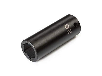 TEKTON 1/2 Inch Drive x 20 mm Deep 6-Point Impact Socket | SID23120 - size: 20 mm, style: Deep