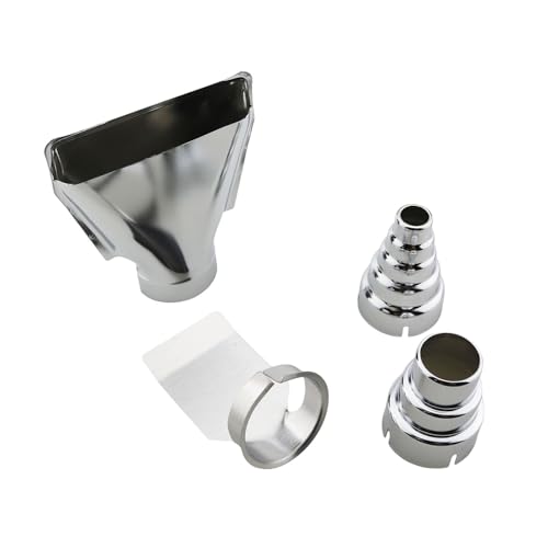 TAODAN 4PCS Multi Purpose Stainless Steel Nozzle Set Compatible with 35mm Heat Guns Suitable for Shrink Wrapping/Craftwork/Embossing/Car Repair