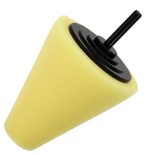 Wheel Polishing Kit for Drill with Yellow Sponge Buffing Wheel Conical Design Polishing Pads Cleaning and Car Maintenance