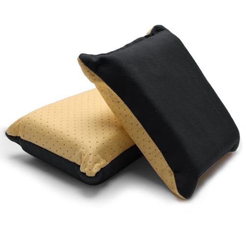 2PCS Window Defogger Sponge, Absorbent Window Glass Defogger Car Windshield Cleaner for Auto Cleaning (Yellow+Black)