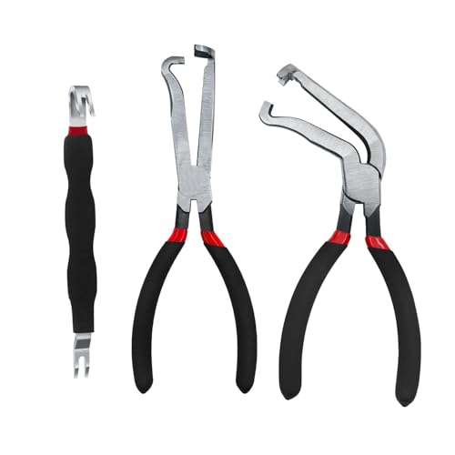 3PCS Professional Electrical Disconnect Pliers for Cars‌, Automotive Electrical Connector Separator Tool, ‌Electrical Plug Pliers‌ & ‌Connector Removal Tool‌ Kit, Push Tab Style Plugs - size: 3Pcs（Black）