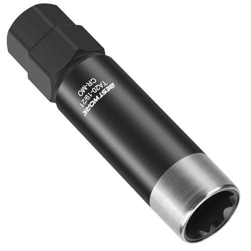 10 Spline Lug Nut Key, for TA20-19/21 10 Point Lug Nut Socket | Compatible with Bimecc 10 Spline Lug Nut Socket, Double Layer Reinforcement, Dual Hex Drive, CR-MO Steel - size: TA20-19/21