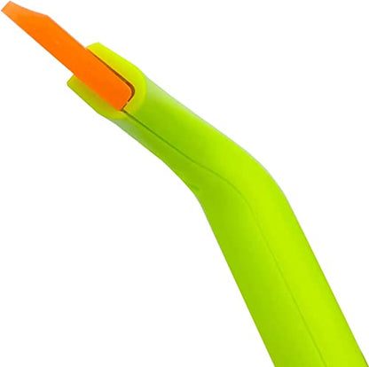 Super Flexible Silicone Squeegee, Auto Water Blade, Water Wiper, Shower Squeegee, 5.9'' Blade and 7.5'' Long Handle, for Car Windshield, Window, Mirror, Glass Door - color: Green