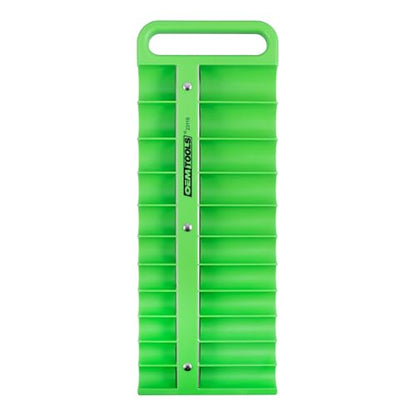 OEMTOOLS 23118 1/2" Drive Portable Magnetic Socket Organizer, Sockets Organizer, 1/2 Inch Socket Organizer, Green - style: 1/2 Inch Drive