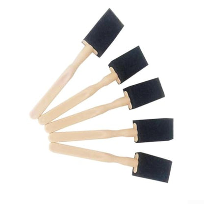 5 Piece Auto AC Vent Sponge Brush Kit Soft Bristle Detailing Set for Car Grille Dashboard Console Interior Gap Cleaning Black