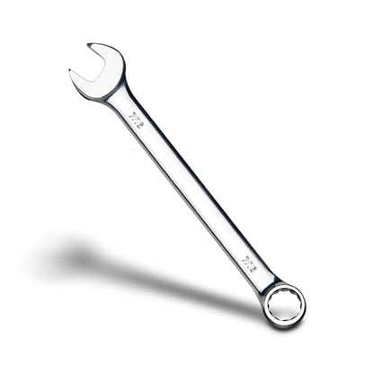 zhax 7/16" SAE Combination Wrench, 12 Point Box End, 15 Degree Offset Design, Mirror Polish Finish, Forged CR-V Steel, Hand Tools for Mechanics, Ideal for Auto and Home Repair - size: 7/16"