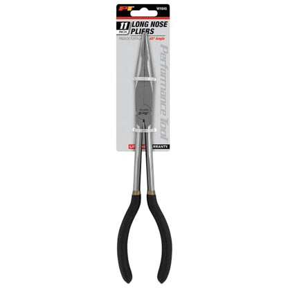 Performance Tool W1045 11-Inch Long Reach 45-Degree Bent Long Nose Pliers, Black - style: 11" 45 Long Handle Pliers