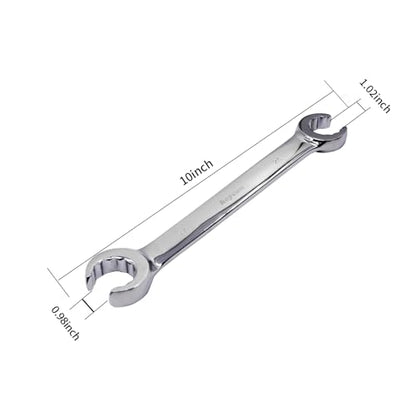 Flare Nut Wrench 24mm x 27mm Metric Double Open End for Removing Replacing Nuts, 1 Piece - size: 24mm x 27mm