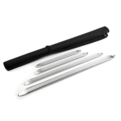 12 14 20 24 Inch 4-Piece Tire Lever Set Tire Iron Spoon Tire Changing Tool with Roll-up Bag for Car Vehicle Bike Motorcycle Tire Changing
