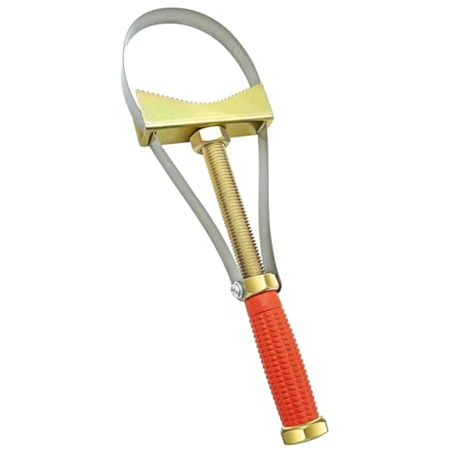 Heavy Duty Oil Filter Wrench, Adjustable Oil Filter Removal Tool, Fits for Larger Size Oil Filters of Larger Vehicles Truck Tractor Excavators, Adjustable Strap 9-15 cm Diameter