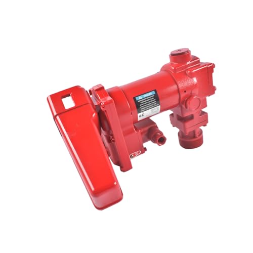 High Flow Fuel Transfer Pump, 12V DC 20GPM Gas Diesel Transfer Pump with 12ft Hose and Manual Nozzle for Vehicle Farm Industrial Use