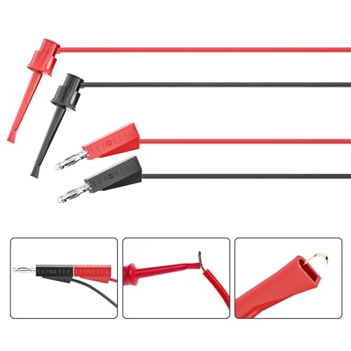 Goupchn 16PCS Multimeter Test Leads Kit for Multimeter Electrical Testing | Alligator Clips, Banana Plug to Test Hook Clips Wire, Replaceable Precision Sharp Probes - style: 18PCS