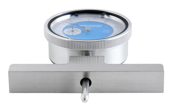 Accusize 0-22 in Dial Depth Gauge with Small-Hole Points, P103-0189 | 6 Connectable Rods, 0.0001 in Resolution, 4 in Base, 0-1 in Travel Indicator - size: 0-22" Dialing