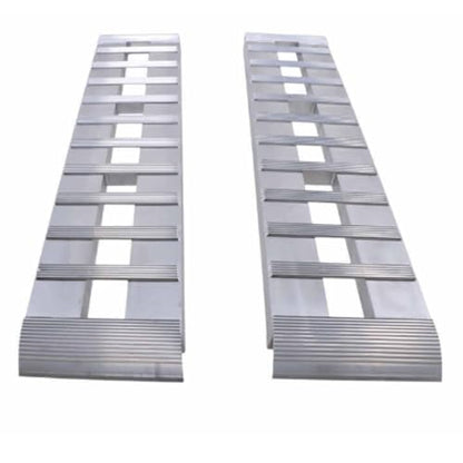 GEN-Y Hitch Heavy Duty Aluminum Loading Ramps - Set of 2, 10 Feet Long x 15 Inches Wide, 10000 lbs Capacity, Hybrid Hook and Plate Ends, Serrated Cross Rungs for Maximum Traction - size: 10'
