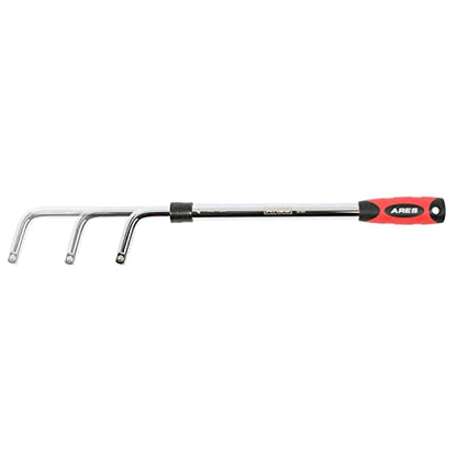 ARES 57001 – Heavy Duty Extendable Lug Wrench Set – High-Torque Lug Wrench Extends from 17.5 to 23.5 Inches (447mm to 600mm) – Includes 2 Double-Sided 6-Point Sockets for Broad Vehicle Coverage - size: Heavy Duty Extra Long Extendable Lug Wrench Set