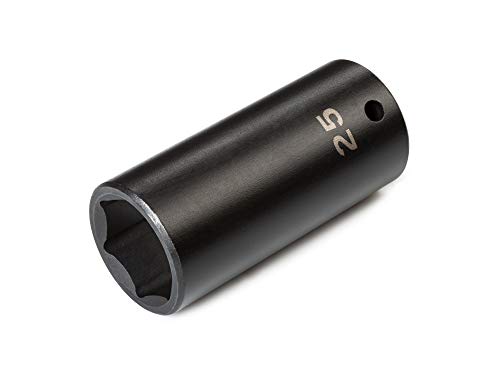 TEKTON 1/2 Inch Drive x 25 mm Deep 6-Point Impact Socket | SID23125 - size: 25 mm, style: Deep
