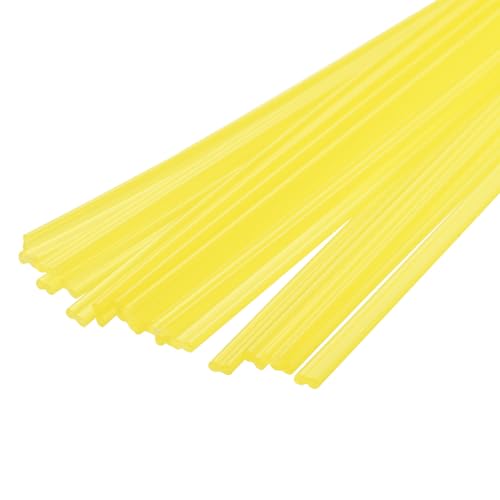 MECCANIXITY 20pcs 8 Inch Plastic Welding Rods PP Welding Strips Welder Rods for Car Bumper, Kayak Repair, Plastic Welder, Yellow
