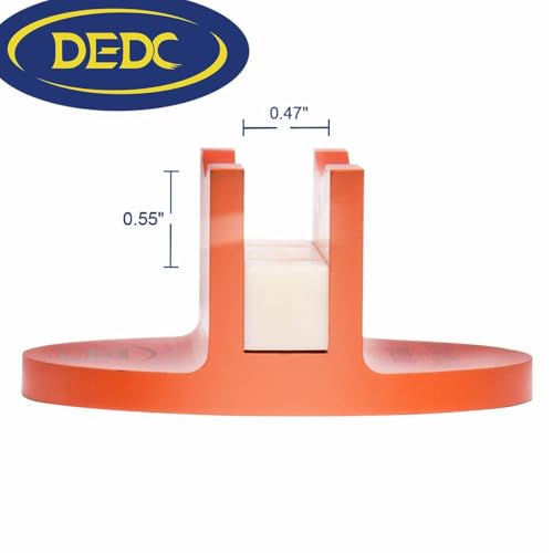 DEDC Universal Aluminum Grooved Magnetic Jack Pad 2 Pcs, Jacking Puck Pinch Weld Frame Rail Adapter with 2 Reminder Streamers, Oil Change Mush Haves, Mechanic Tools in Garage, Gifts for Mechanics - color: Orange 2 Pcs