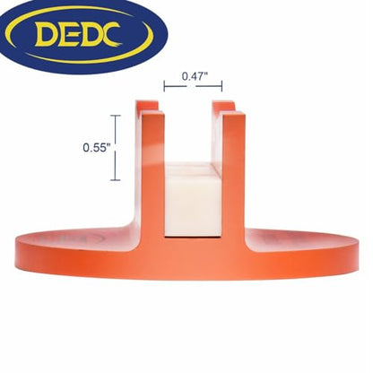 DEDC Universal Aluminum Grooved Magnetic Jack Pad 2 Pcs, Jacking Puck Pinch Weld Frame Rail Adapter with 2 Reminder Streamers, Oil Change Mush Haves, Mechanic Tools in Garage, Gifts for Mechanics - color: Orange 2 Pcs