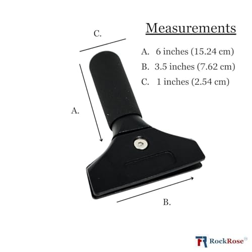 RockRose Elite 6" Cast Aluminum Squeegee – Sturdy, Long-Handle Anti-Slip Grip Precision Blade Change with Allen Wrench Professional Window Tint Application Tool-2 Units - color: 6" Cast Aluminum Handle, size: Pack of 2
