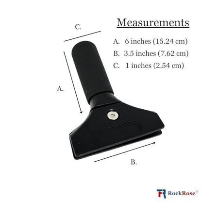 RockRose Elite 6" Cast Aluminum Squeegee – Sturdy, Long-Handle Anti-Slip Grip Precision Blade Change with Allen Wrench Professional Window Tint Application Tool-2 Units - color: 6" Cast Aluminum Handle, size: Pack of 2