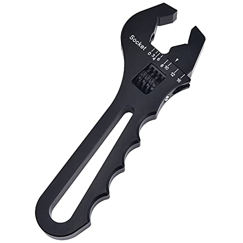 EVIL ENERGY AN Fitting Hose Wrench Adjustable 3AN-16AN Aluminum Black - color: Black, size: Adjustable 3AN-16AN