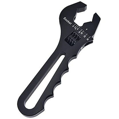 EVIL ENERGY AN Fitting Hose Wrench Adjustable 3AN-16AN Aluminum Black - color: Black, size: Adjustable 3AN-16AN