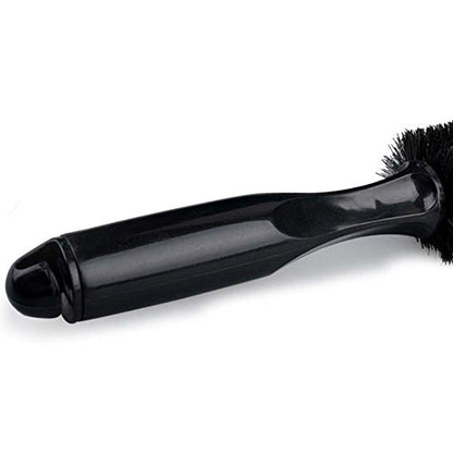 Car Wheel Brush Super Soft Tire Cleaner Car Accessories with Handle Cleaning Kit Brush Detailing Cleaning Brush(Black)