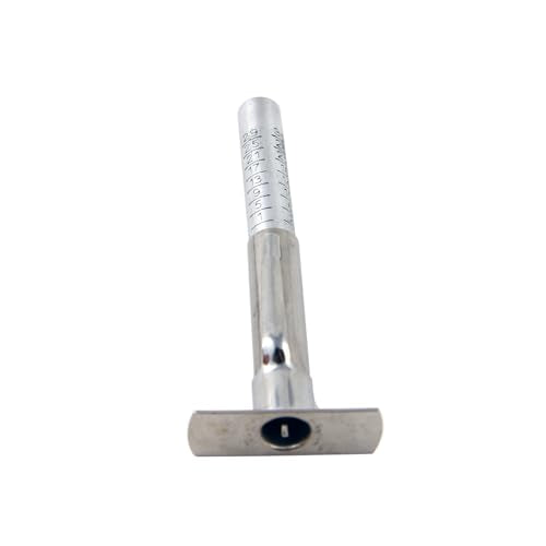 RockTrix - Tire Tread Depth Gauge - Provides Readings in 32nds - Stainless Steel Barrel and Aluminum Indicator Bar | Precise 32nds Measurement Tool. Aluminum Indicator Bar for Cars, Trucks, SUVs & Motorcycles. DIY Manual Tire Wear Gauge.