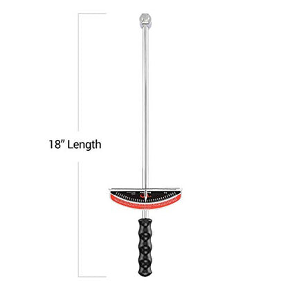 Tooluxe 03703L Dual Drive Beam Style Torque Wrench | 3/8” & ½” Drives | 17” Length | 0-150 Ft-Lbs | SAE | Premium Steel Alloy - size: (Pack of 1)