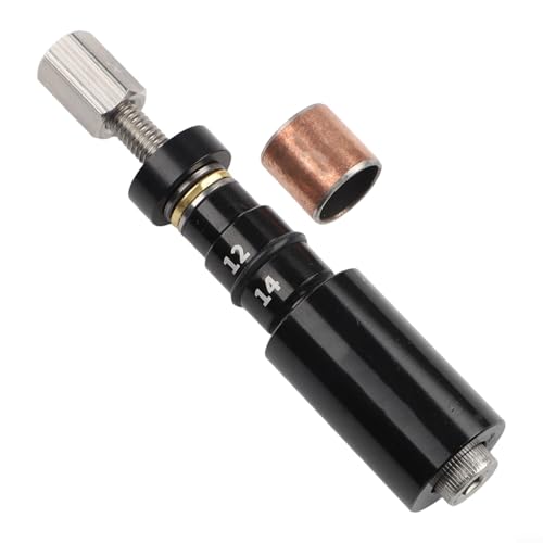 Bike Shock Bushing Tool, Rear Shock Absorber Removal and Install Kit with Spare 14mm Bushing, Aluminum Alloy and Stainless Steel Maintenance Tool for DU(Black) - color: Black