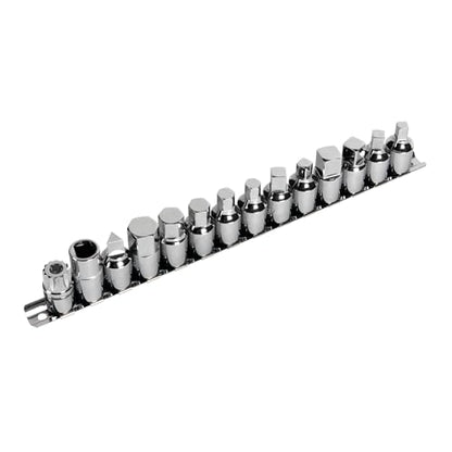 Performance Tool W54287 15-Piece Drain Plug Socket Set With 11mm & 13mm Square Drive For Subaru Differentials, Silver - style: 15pc Drain Plug Socket Set