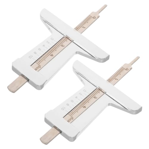 Cabilock Tire Depth Gauge Tool Portable and Replacement 2pcs for Car Tire Tread Measurement Stainless Steel Markings User-Friendly Design
