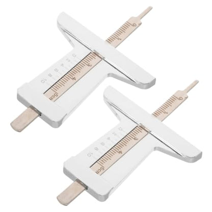 Cabilock Tire Depth Gauge Tool Portable and Replacement 2pcs for Car Tire Tread Measurement Stainless Steel Markings User-Friendly Design