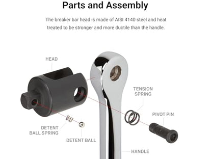 TEKTON 3/8, 1/2 Inch Drive Breaker Bar Set, 2-Piece | SBH99201 - size: 2-Piece (3/8 in., 1/2 in.)